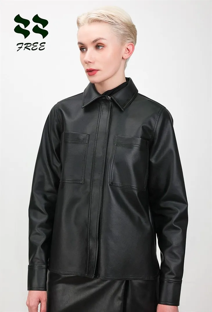 Leather Bomber Jacket Women